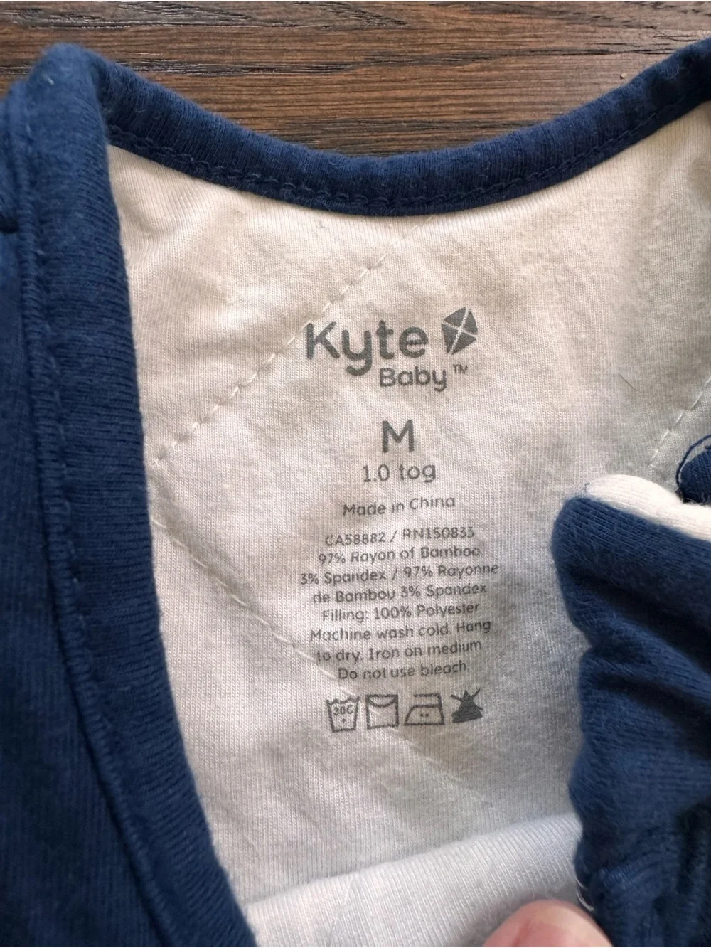 Kyte Baby Navy Sleep Sack Medium 1.0 TOG